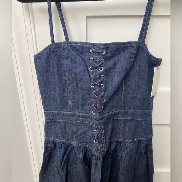 Reformation denim corset midi dress - Picture 10 of 11